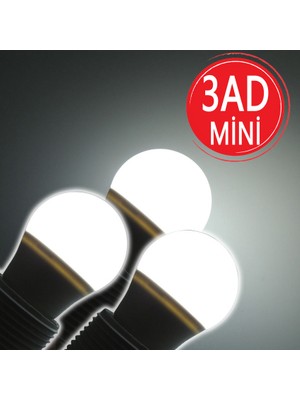 Sunlight Mini Tasarruflu LED Ampul 5 W Beyaz Işık E27 3 Adet