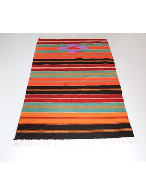 Milas El Dokuma Halı Kilim El Dokuma Gereme Kök Boya 82 x 115 cm.