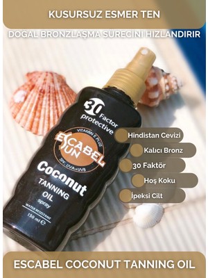 Escabel Bronzlaştırıcı Hindistan Cevizi Yağı Spf 30 + 150 ml