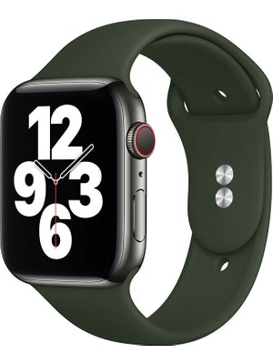 38 mm - 40 mm S/m Apple Watch 3-4-5-6-Se Uyumlu Silikon Kordon Kayış