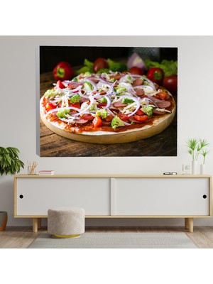 Deko Gonya Pizza Temalı Kanvas Tablo