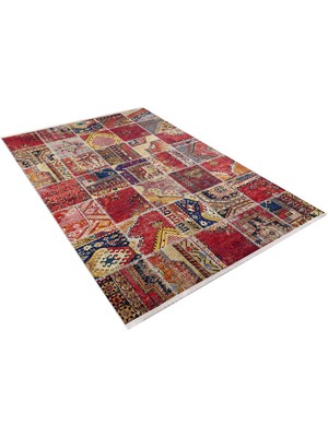 Usso Patchwork Renkli Yıkanabilir Halı HLN232