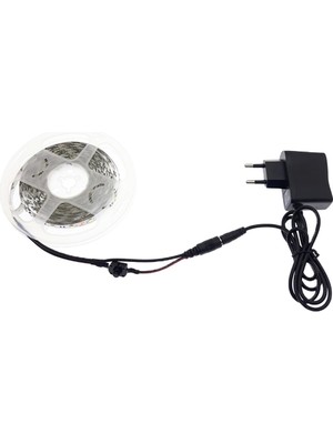 İntec 3 Çipli Kırmızı Şerit LED 2 mt + 12V Adaptör Kuruluma Hazır Set