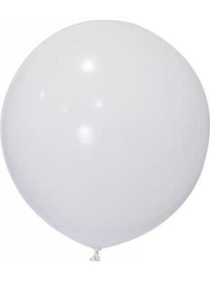 Hayaller Dükkanı Balon Jumbo Düz 24 Inc Beyaz Pk:3
