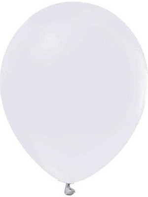 Hayaller Dükkanı Balon Metalik Düz 10 Inc Beyaz PK:100