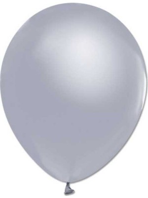 Hayaller Dükkanı Balon Metalik Düz 10 Inc Gümüş PK:100