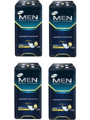 Tena Men Erkek Mesane Pedi Level 2 20LI 4 Paket 80 Adet