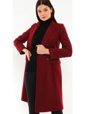 Z6672 Dewberry Bayan Palto-Bordo