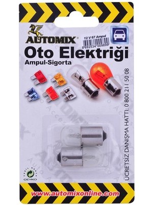 Automix 12 V 67 Set Park Stop Sinyal Ampulü 2 Adet