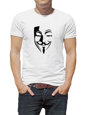 Qivi Vandetta Baskılı Beyaz Erkek Örme Tshirt