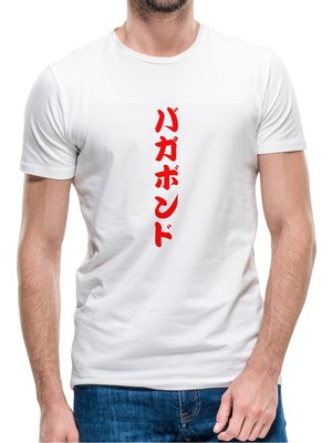 Qivi One Punch Man Baskılı Beyaz Erkek Örme Tshirt