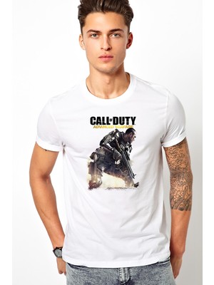 Qivi Call Of Duty Advanced Warfare Erkek Beyaz Tshirt