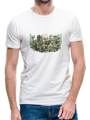 Qivi Breakıng Bad 2 Baskılı Beyaz Erkek Örme Tshirt