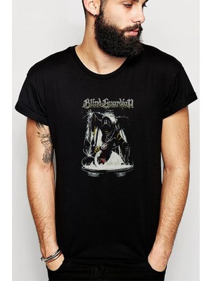 Qivi Blind Guardian The Bard's Song Rock Baskılı Siyah Erkek Örme Tshirt