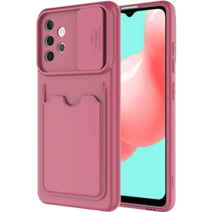 Samsung Galaxy A32 4g Kılıf Kartlıklı Lens Kapatmalı Kapak