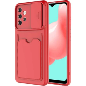 Samsung Galaxy A32 4g Kılıf Kartlıklı Lens Kapatmalı Kapak