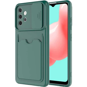 Samsung Galaxy A32 4g Kılıf Kartlıklı Lens Kapatmalı Kapak