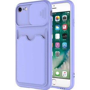 Apple iPhone 7 Kılıf Kartlıklı Lens Kapatmalı Kapak