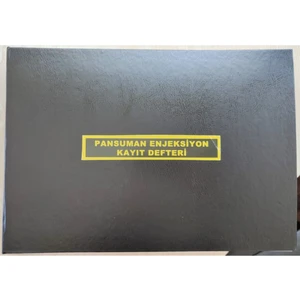World Pansuman Enjeksiyon Kayıt Defteri 200 Yaprak 400 Sayfa