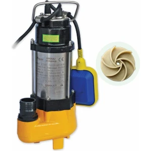 Water Sound V250F Kirli Su Aktarma, Vortex Fanlı Drenaj Dalgıç Pompa 7 Mt. Yükseklik 9 M³/h