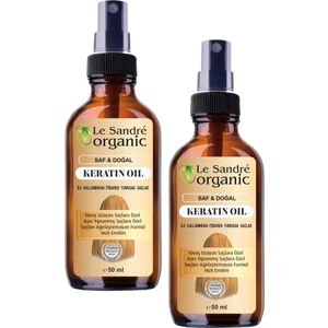 Le Sandre Organics Aşırı Yıpranmış Saçlar Için Keratin Bakım Yağı Ikili Set 50 ml & 50 ml