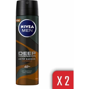 Men Deep Dimension Espresso Sprey Deodorant 150 ml Erkek x 2 Adet