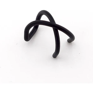 Mat Siyah Renkli Earcuff Kulak Kelepçesi Çapraz Sarmal EX083