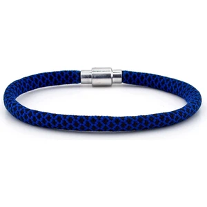 Lacivert Siyah Paracord İpli Mıknatıslı Erkek Bileklik M012E