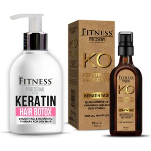 Fitness Professional Onarıcı Yıpranmış Kuru Saç Botoksu Hair Botox 250 ml + Keratin Yağı 100 ml