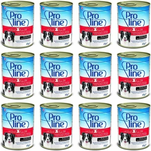 Pro Line Kuzulu Et Parçacıklı Köpek Konservesi 415 gr 12 Adet