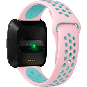 Bonanza Int Fitbit Versa / Versa2 / Versa Lite İçin Çift Renkli Silikon Kayış Bileklik (Yurt Dışından)