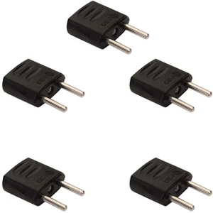 11115 Amerikan Priz Çevirici Usd To Eu Fiş Çevirici (Siyah) (5li)