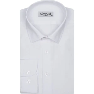 Slim Fit Beyaz Düz Erkek Gömlek