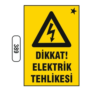 Dikkat Elektrik Tehlikesi Uyarı Ikaz Levhası