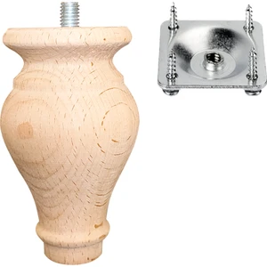 Turan Ahşap Koltuk Ayağı - Sehpa Ayağı - Baza Ayağı- Mobilya Ayağı -Ahşap Ayak / Uzunluk:10 cm / Çap:5.5 cm