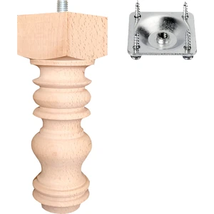 Turan Ahşap Koltuk Ayağı - Sehpa Ayağı - Baza Ayağı- Mobilya Ayağı -Ahşap Ayak / Uzunluk:15 cm / Çap:5.5 cm
