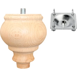 Turan Ahşap Koltuk Ayağı - Sehpa Ayağı - Baza Ayağı- Mobilya Ayağı -Ahşap Ayak / Uzunluk:10 cm / Çap:9 cm