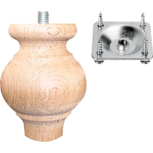 Turan Ahşap Koltuk Ayağı - Sehpa Ayağı - Baza Ayağı- Mobilya Ayağı -Ahşap Ayak / Uzunluk:10 cm / Çap: 7.5 cm