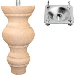 Turan Ahşap Koltuk Ayağı - Sehpa Ayağı - Baza Ayağı- Mobilya Ayağı -Ahşap Ayak / Uzunluk:15 cm / Çap:7.5 cm