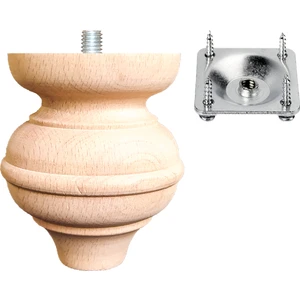 Turan Ahşap Koltuk Ayağı - Sehpa Ayağı - Baza Ayağı- Mobilya Ayağı -Ahşap Ayak / Uzunluk:12 cm / Çap:9 cm