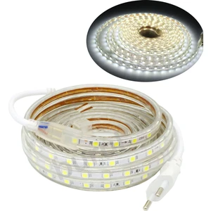 25 Metre 220 Volt Esnek Hortum Şerit LED Işık Aydınlatma Tak Çalıştır Beyaz Işık