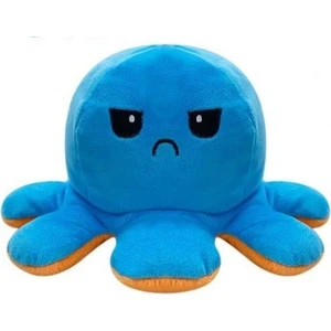 Red Apple  Peluş Duygulu Ahtapot Oyuncak 17 cm Mavi