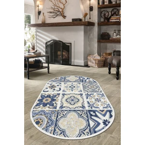 Cappio Halı Renkli Ritim Çizimli Oval Halı