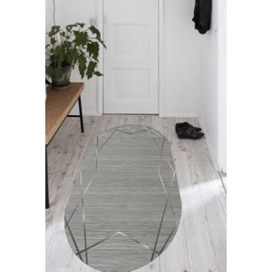 Cappio Halı Geometrik Desenli Gri Halı (Makinada Yıkanabilir) - CP183