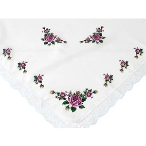 Çeyiz Diyarı Kanaviçe Baskılı Güpürlü Fiskos Lila