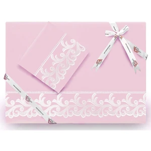 Çeyiz Diyarı Fransız Güpürlü Belinda Sade Nevresim Takımı Pudra