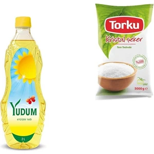 2 kg Yudum Ayçiçek Yağı + 5 kg Torku Toz Şeker