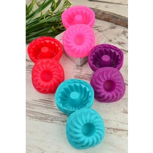 Mini Silikon Muffin ve Cup Kek Kalıbı Borulu - 6 Adet