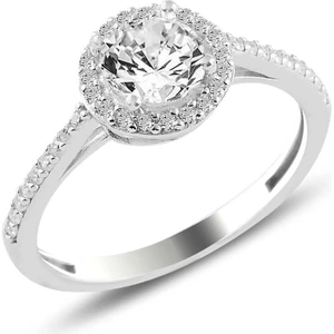 Söğütlü Silver Gümüş Rodyumlu Zirkon Taşlı Yuvarlak Yüzük