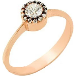 Söğütlü Silver Elmas Montürlü Tek Taş Yüzük